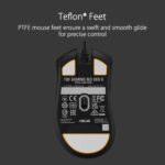 ASUS TUF Gaming M3 Gen II Gaming Mouse, Wired, 59g Lightweight, IP56 dust & Water Resistance, Antibacterial Guard, 8K DPI Optical Sensor, 6 Programmable Buttons, Teflon Mouse feet, Black - Image 8