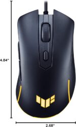 ASUS TUF Gaming M3 Gen II Gaming Mouse, Wired, 59g Lightweight, IP56 dust & Water Resistance, Antibacterial Guard, 8K DPI Optical Sensor, 6 Programmable Buttons, Teflon Mouse feet, Black - Image 9