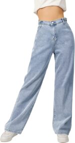 SANGTREE Womens Wide Leg Jeans Elastic Waist Denim Pants Baggy Jeans for Womens，S-XXL - Image 6