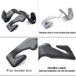 Car Hooks Universal Car Vehicle Back Seat Headrest Hanger Holder Hook Microfiber Leather & Stainless Steel for Bag Purse Cloth Drink Grocery (Black) - Image 6