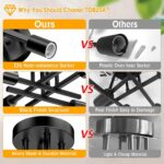 TOBUSA Semi Flush Mount Ceiling Light Fixture Matte Black, Modern Sputnik Close to Ceiling Light, Chandelier Light Fixture Ceiling for Bedroom Kitchen Living Room Dining Room, 4 Light E26 Socket - Image 6