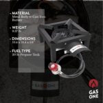 GasOne High Pressure Single Propane Burner - Outdoor Cooking with Heat Shield and Guard – Propane Burner Head for Camping, Tailgating, Seafood Boil, Home Brewing - Patent Pending - Image 3