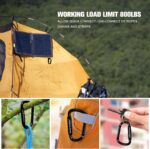 Carabiner Clip - Heavy Duty Carabiners Carabeaner D Ring Shape,Key Chain Clip Hook,Keychain Clip,Multipurpose for Camping, Hiking,Backpacking or Other Outdoor Activities. - Image 4
