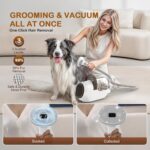 Dog Grooming Vacuum, Dog Grooming Kit with Pet Clipper Nail Grinder, 3 Suction Modes Dog Brush Vacuum with 6 Pet Grooming Tools (Brown) - Image 3
