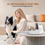 Dog Grooming Vacuum, Dog Grooming Kit with Pet Clipper Nail Grinder, 3 Suction Modes Dog Brush Vacuum with 6 Pet Grooming Tools (Brown) - Image 4