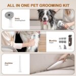 Dog Grooming Vacuum, Dog Grooming Kit with Pet Clipper Nail Grinder, 3 Suction Modes Dog Brush Vacuum with 6 Pet Grooming Tools (Brown) - Image 5