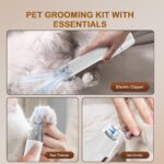 Dog Grooming Vacuum, Dog Grooming Kit with Pet Clipper Nail Grinder, 3 Suction Modes Dog Brush Vacuum with 6 Pet Grooming Tools (Brown) - Image 6