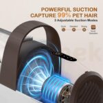 Dog Grooming Vacuum, Dog Grooming Kit with Pet Clipper Nail Grinder, 3 Suction Modes Dog Brush Vacuum with 6 Pet Grooming Tools (Brown) - Image 8