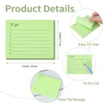 EOOUT 10 Pack Lined Sticky Notes, 3"x4", 500 Sheets, to Do List Notepad, Sticky Notes with Lines, to Do List Planner, Square Sticky Notes for Office, Meeting, School, Home - Image 3