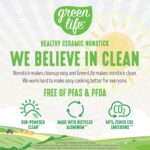GreenLife Soft Grip 16 Piece Cookware Set, Non-Toxic PFAS-Free Ceramic Nonstick, Pots, Frying, Sauce, Saute, Glass Lids, Stay-Cool Handles, Wobble Free Bases, Dishwasher & Oven Safe, Turquoise - Image 9