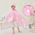 Kids Bath Hooded Towels, Kids Beach Towel for Boys Girls Super Soft and Absorbent, Beach | Pool | Bath | Swim Towels for Baby Kids Ages 0-8, 30X50 in, Unicorn - Image 3
