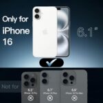 JETech Case for iPhone 16 6.1-Inch, Non-Yellowing Shockproof Phone Bumper Cover, Anti-Scratch Clear Back (Clear) - Image 3