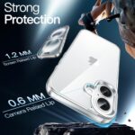 JETech Case for iPhone 16 6.1-Inch, Non-Yellowing Shockproof Phone Bumper Cover, Anti-Scratch Clear Back (Clear) - Image 5