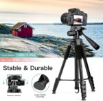 Victiv 68" Phone Tripod Stand, Tablet Tripod for iPhone iPad with Remote and Holder, Phone Stand for Video Recording Travel Photo Vlog Photography, Compatible with Smartphone Digital Camera - Image 8