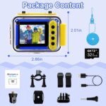 GKTZ Kids Camera - Waterproof Underwater Camera for Kids, Christmas Birthday Gifts for Boys Age 3-12, 1080P HD Children Digital Action Camera, Pool Toys for Kids Age 4-12 - Image 8