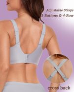 Scalloped Lift Bras for Women No Underwire Buttery Soft Push Up Wireless Bras V Neck Seamless Bralettes - Image 3