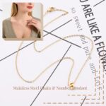 Gold Number Necklace for Women 18K Gold Plated Dainty Charm Birth Month Cute Pendant Choker Necklace Personalized Jewelry Birthday Gift for Her - Image 5