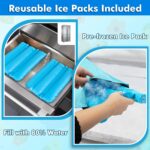 Car Seat Cooling Pad, Stroller Cooler with 2 Ice Pack for Car, Long-Lasting Cooling, Sun and Heat Shield Car Seat Cooler for Babies, Toddler, Food and Pets, Blue - Image 4