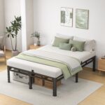 NKZ Full Size Bed Frame 20 Inch, Metal Bed Frame & Box Spring 2 in 1 Platform with Round Corner Legs, 4000lbs Weight Capacity Reinforced Metal Frame, Headboard Hole, Noise-Free, Easy Assembly - Image 10