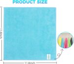 Microfiber Cleaning Cloth, Pack of 15, Lint Free, Absorbent, Streak Free, Non-Abrasive, Reusable and Washable，Cleaning Towels with 5 Color Assorted,11.8"X11.8"(Green/Blue/Yellow/Pink/Grey) - Image 3