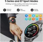 TOZO AMOLED S5 Smart Watch (Answer/Make Calls), 1.43" HD Screen for Men Women 100+ Sport Modes Fitness Watchs with Sleep Monitor, IP68 Waterproof, Silicone Strap Black - Image 4