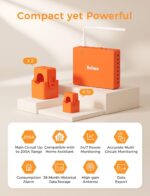 Smart Home Energy Monitor Supports Home Assistant, Real-Time Accurate Energy Consumption Tracking, Electricity Usage Monitor with 16x60A Circuit Sensors, 36-Month History, Solar Metering, 2.4G - Image 4