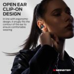 Monster Open Ear AC600 Headphones, Bluetooth 5.4 Wireless Earbuds with HiFi Stereo, Clip-On Earbuds with ENC Clear Call, 21H Playtime, Touch Control, IPX6 Waterproof Wireless Headphones for Outdoor - Image 8