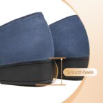 FINIWOR Womens Black Chunky Low Heel Pumps Suede Dress Flats Shoes Comfortable Work Loafers Business Office Shoes - Image 4