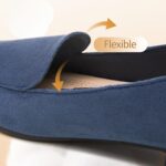 FINIWOR Womens Black Chunky Low Heel Pumps Suede Dress Flats Shoes Comfortable Work Loafers Business Office Shoes - Image 5
