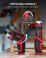 AVID POWER Electric Screwdriver Set Rechargeable 4V Cordless Screwdriver Kit with 44pcs Accessories, 5.65Nm Screw Gun, 5+1 Torque Setting, 2 Position Handle with LED Light - Image 5