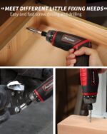 AVID POWER Electric Screwdriver Set Rechargeable 4V Cordless Screwdriver Kit with 44pcs Accessories, 5.65Nm Screw Gun, 5+1 Torque Setting, 2 Position Handle with LED Light - Image 7