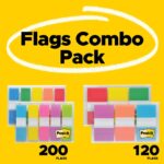 Post-it Flags Combo Pack, 4 On-The-Go Dispensers/Pack, 120 .94 in Wide and 200 .47 in Wide Flags, Assorted Colors (683-XL1) - Image 3