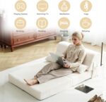 Tiita Folding Sofa Bed with Pillow Twin Size Mattress&Plush Fabric with Portable Storage Bag,Floor Lounger Chair Bed for Living Room,Guest Room,Dorm,Apartment,Upstairs Loft,Home Office,Beige - Image 9