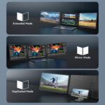 14’’ Triple Laptop Screen Extender, 1080P FHD Portable Dual Monitor for Laptop USB C HDMI, Plug-Play Laptop Monitor Extender for Triple Display for Mac/Windows, Fit 13”-17.3” Laptops - Image 5