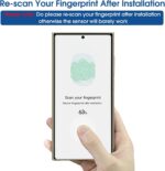 amFilm Auto-Alignment OneTouch for Samsung Galaxy S24 Ultra 6.8'' Screen Protector + Camera Lens Protector, Tempered Glass, 30 seconds Installation, Bubble Free, Case Friendly, Anti-Scratch [2+2 Pack] - Image 7
