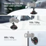 NEEWER 6"/15.2cm Camera Suction Cup Mount with Ball Head Magic Arm, Metal Suction Cup Mount on Car Windshield Dash for Camera/Action Camera/Phone Holder, with 1/4" & 3/8" Mounting Holes for ARRI - Image 3