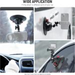 NEEWER 6"/15.2cm Camera Suction Cup Mount with Ball Head Magic Arm, Metal Suction Cup Mount on Car Windshield Dash for Camera/Action Camera/Phone Holder, with 1/4" & 3/8" Mounting Holes for ARRI - Image 5