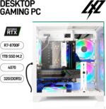 LXZ Gaming PC Desktop AMD Ryzen 7 8700F | 32GB DDR5 RAM | GeForce RTX 4070 | High-Performance Gaming & Design Computer (White) - Image 3