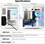 LXZ Gaming PC Desktop AMD Ryzen 7 8700F | 32GB DDR5 RAM | GeForce RTX 4070 | High-Performance Gaming & Design Computer (White) - Image 5
