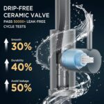 FORIOUS Kitchen Faucet with Pull Down Sprayer, Brushed Nickel High Arc Modern Classic Sink Faucet Stainless Steel with Deck Plate Fit for 1 or 3 Hole for Pot Filler Bar Farmhouse Laundry Rv - Image 7