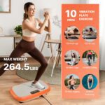 Vibration Plate Exercise Machine for Weight Loss Fitness Equipment, Vibration Plate Platform for Home Fitness,Lymphatic Drainage Shaking Full Body Shaker 99 Adjustable Speeds - Image 4