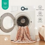 1 Pack 3 Blankets Super Soft Fluffy Premium Fleece Pet Blanket Flannel Throw for Dog Puppy Cat Paw Brown/Pink/White Small(23x16 inch) - Image 6