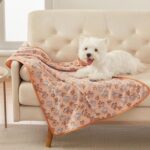 1 Pack 3 Blankets Super Soft Fluffy Premium Fleece Pet Blanket Flannel Throw for Dog Puppy Cat Paw Brown/Pink/White Small(23x16 inch) - Image 8