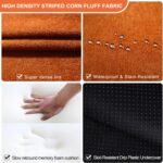 Convertible Futon Sofa Bed with Pillow – Multi-Function Foam Sleeper Chair, Space-Saving Sofa for Living Room & Bedroom, Soft Floor Mattress for Guests, Comfortable & Easy to Clean (DarkOrange) - Image 6