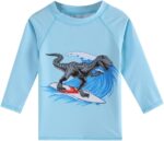 Toddlers and Baby Boys' 3-Piece Rash Guard Swimsuits Kids Long Sleeve Sunsuit Swimwear Sets - Image 3