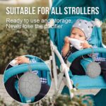 Smlpuame 4 Pack Holder Case Set, 2 Silicone Portable Pacifier Cover Pouch Bag for Diaper Bags Baby Carriage With 4 Transparent Storage Container Box, Easy to Clean, Power Rose+Grey - Image 6
