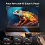[Electric Focus/Auto Keystone] Projector with WiFi and Bluetooth, Native 1080P 4K Support Outdoor Movie Projectors Max 450" Display, SOPYOU Home Theater Projector for iOS/Android/TV Stick - Image 3