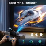 [Electric Focus/Auto Keystone] Projector with WiFi and Bluetooth, Native 1080P 4K Support Outdoor Movie Projectors Max 450" Display, SOPYOU Home Theater Projector for iOS/Android/TV Stick - Image 4