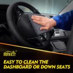 HOMEXCEL Microfiber Cleaning Cloth 12 Pack, 12.5 x 12.5 inch Microfiber Towels for Cars, Ultra Absorbent Car Washing Cloth, Lint Free Streak Free Cleaning Rags for Car, Kitchen, and Window (Grey) - Image 5