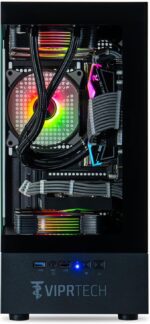 ViprTech Reaper 1.0 Liquid-Cooled PC - AMD Ryzen 7 8700F (5.0Ghz Turbo), RTX 5060 8GB, 16GB DDR5 6400, 1TB NVMe SSD, Gold PSU, VR-Ready, WiFi, BT, Win 11, Gaming Desktop Computer Prebuilt, Black - Image 5